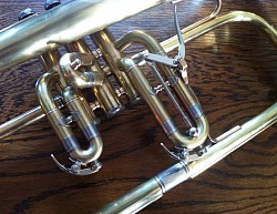This flugelhorn didn’t’ have any waterkeys and trigger when it came in