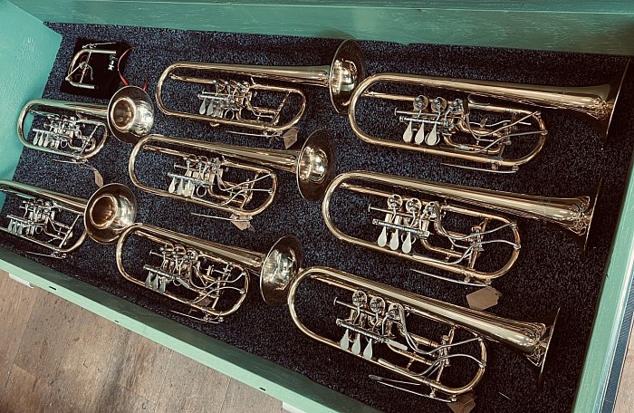 Rotary trumpets of the Radio Filharmonisch Orkest in for big maintenance