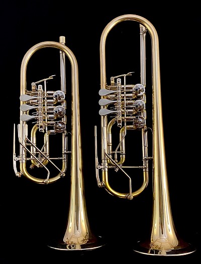 Primarius C and Bb rotary trumpet